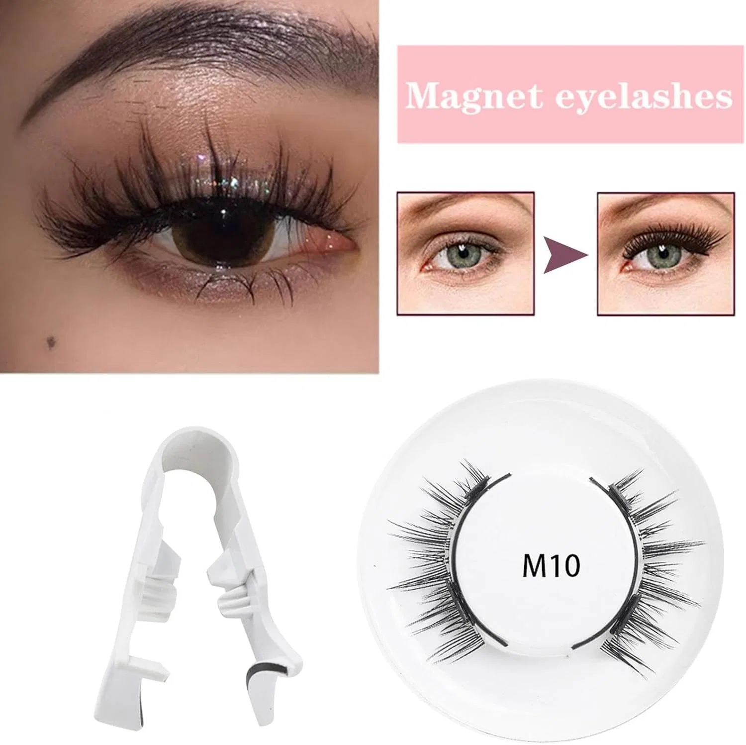 Магнитные ресницы Magnetic Eyelash Kit, 4 шт, M10 — фото 2