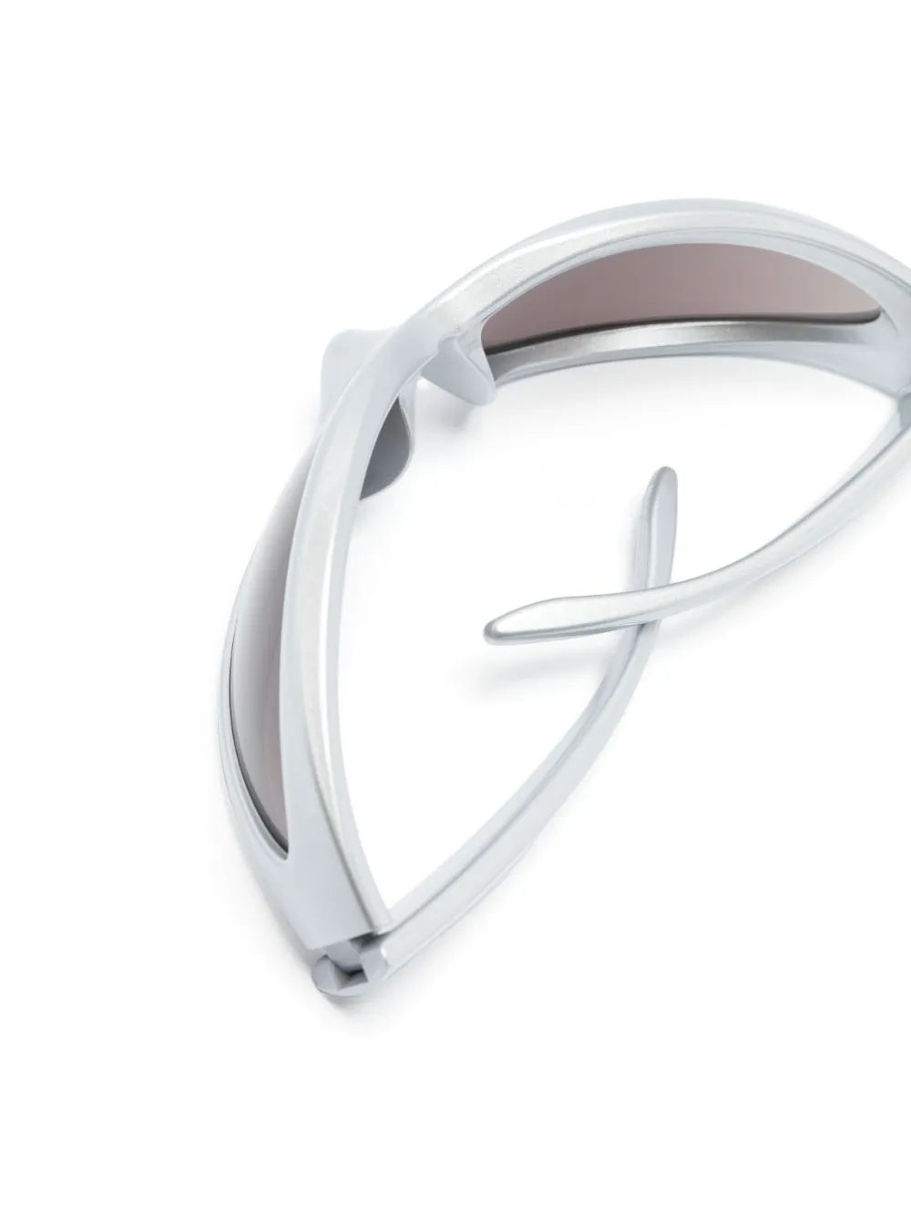 Солнцезащитные очки Skin Cat с затемненными линзами Balenciaga Eyewear, серебяный — фото 3