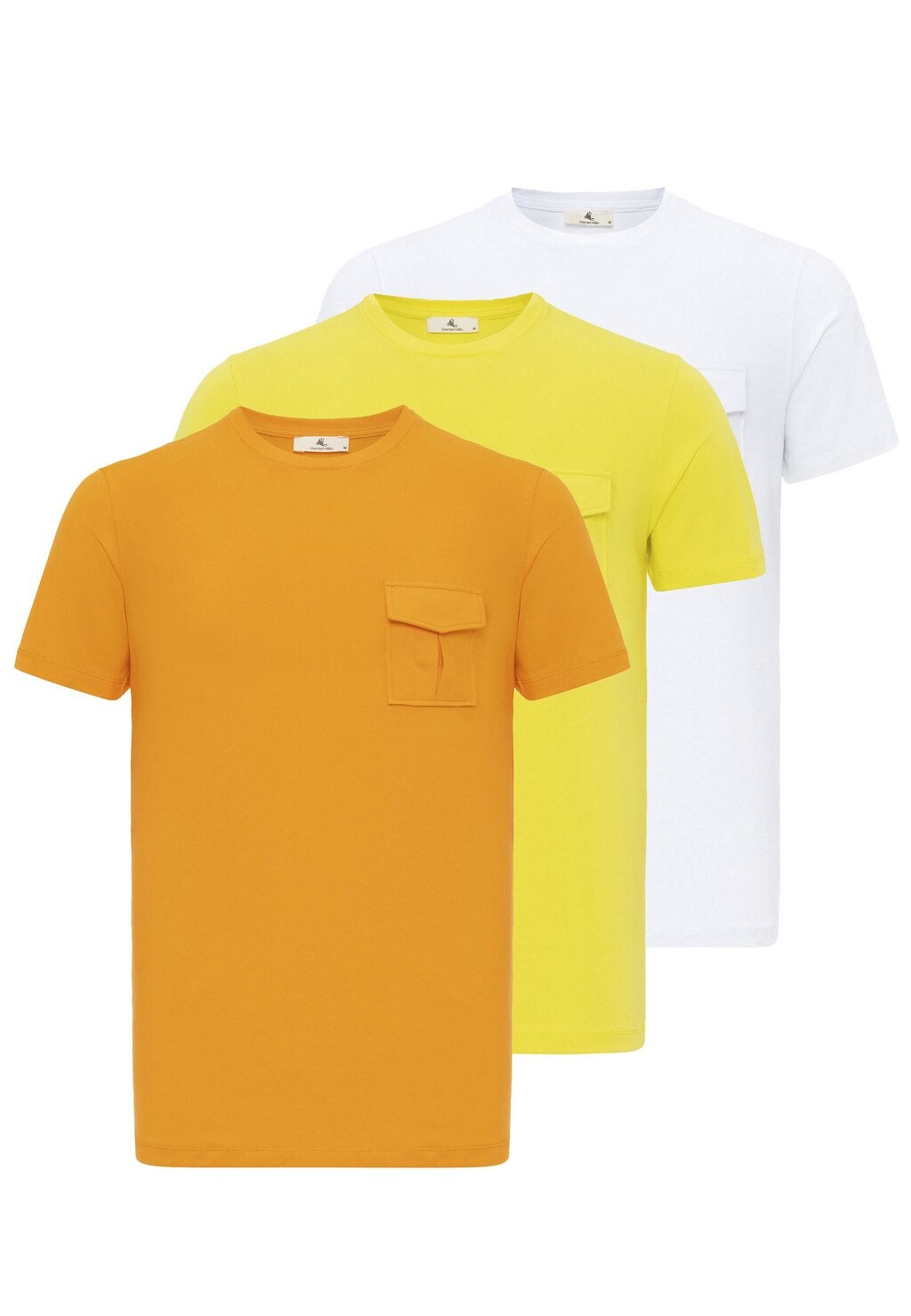 

Футболка базовая Milos 3Pcs Daniel Hills, оранжево-желто-белая
