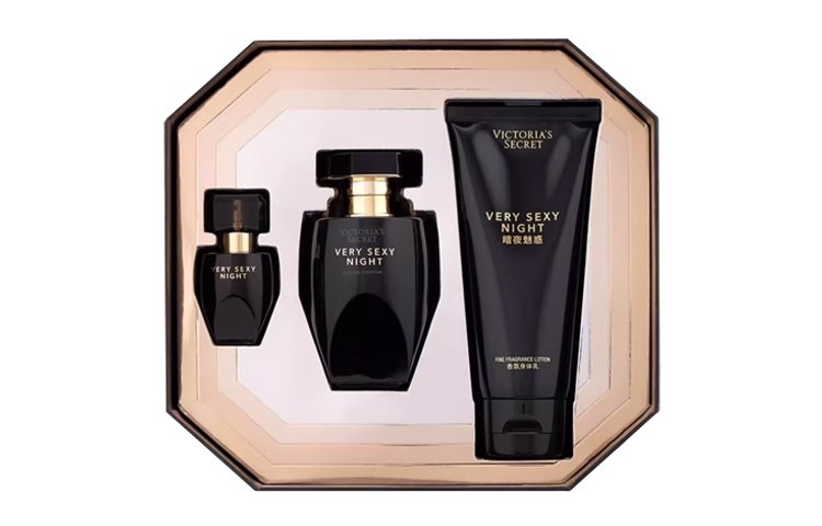 Парфюмерный набор Victoria's Secret: лосьон для тела Midnight Enchantment, 100 мл + парфюмерная вода, 50 мл + парфюмерная вода, 7,5 мл — фото 3