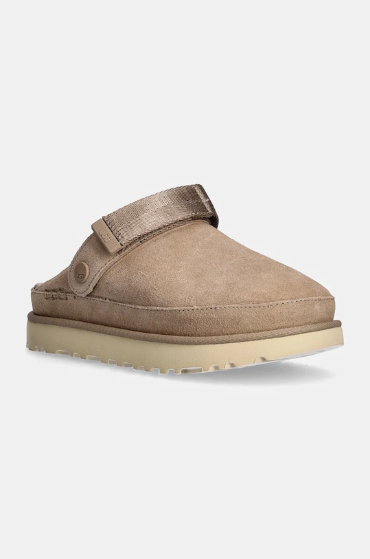 Замшевые шлепанцы Goldenstar Clog Ugg, бежевый