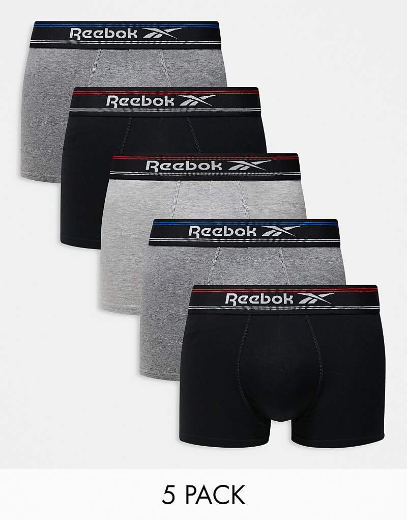 

Набор из 5 трусов Reebok Colvin черного/темно-серого/серого цвета