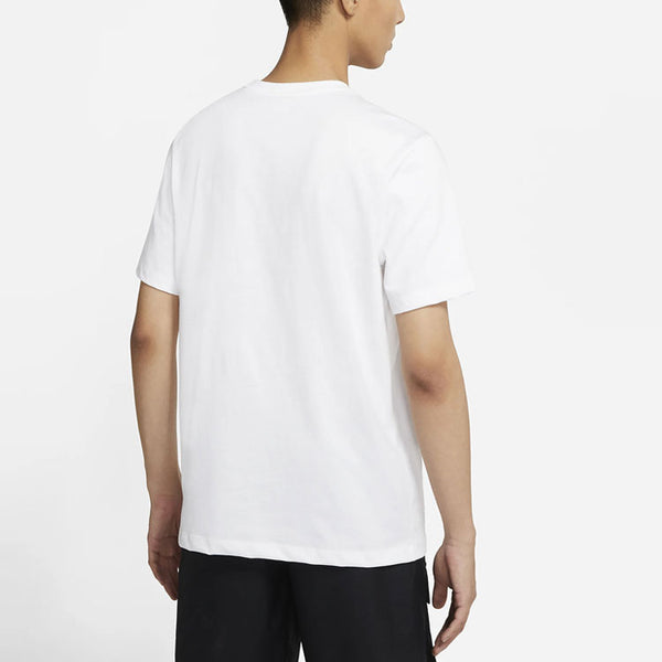 Футболка men's as nsw tee icon swoosh casual sports round neck short sleeve white t-shirt Nike, белый — фото 4