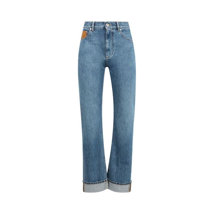 

Джинсы Bottega Veneta Vintage Indigo Straight Jeans, Mid Blue