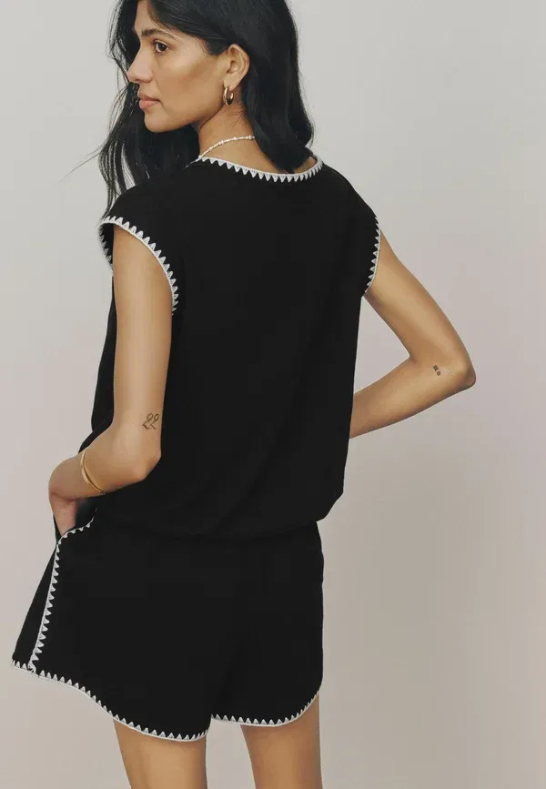 Шорты Next Regular fit whipstitch jersey, черный — фото 2