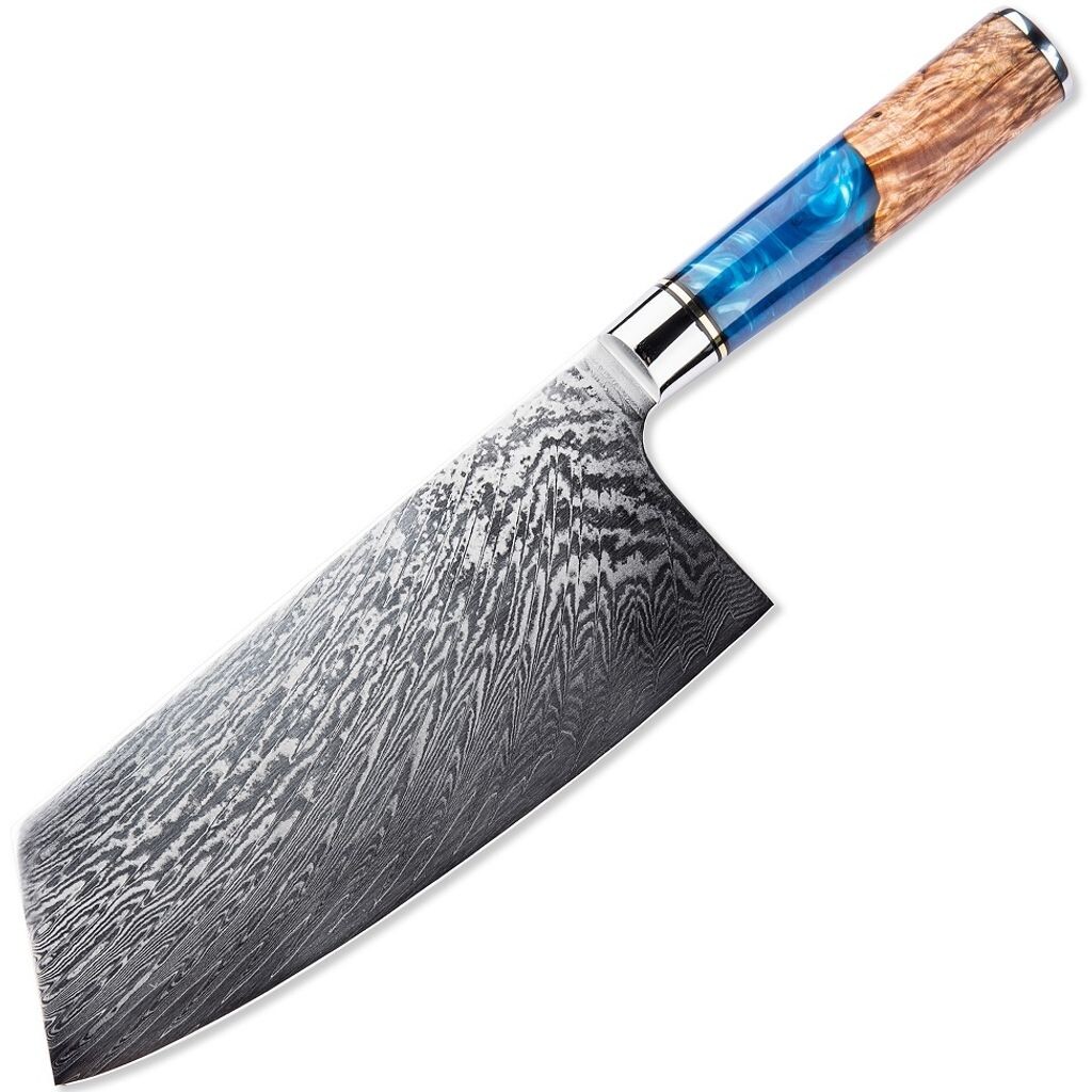 

Hakusan Damascus Кухонный нож-большой тесак/синий KP18602 OEM