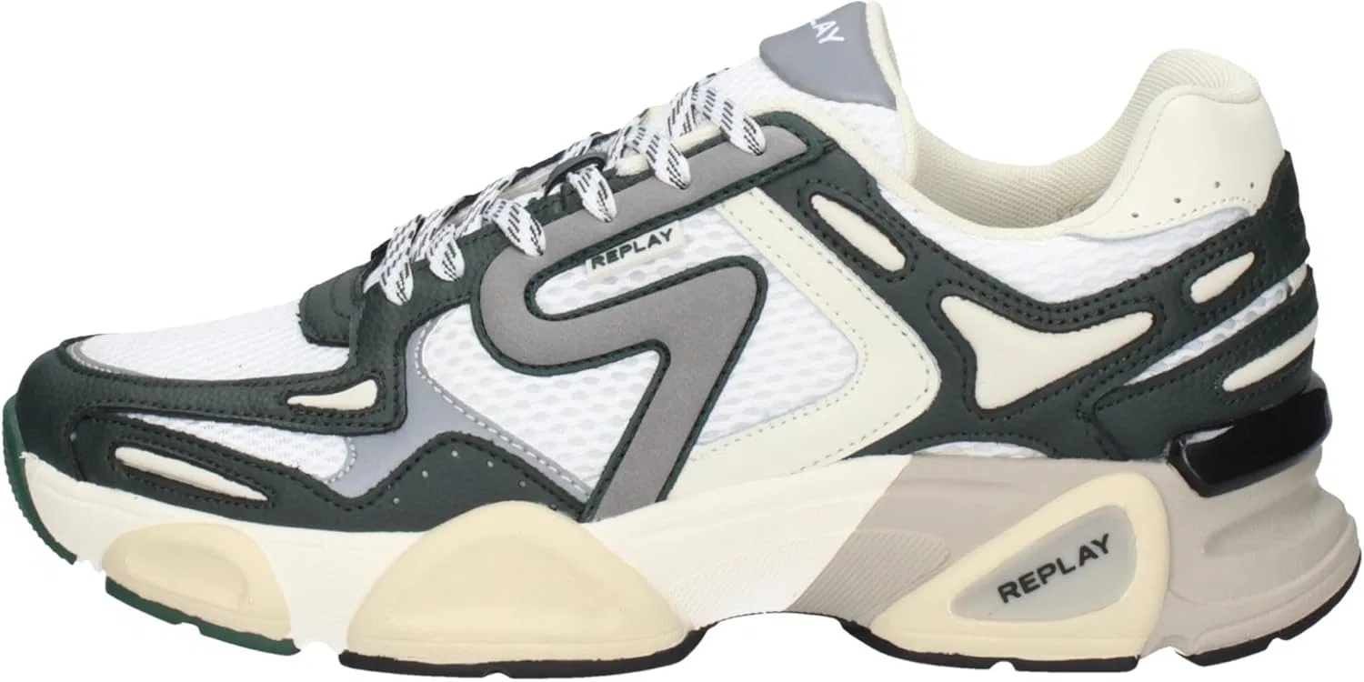 Кроссовки Replay Herren Destiny M ForestSneaker, 3445 Forest Green White
