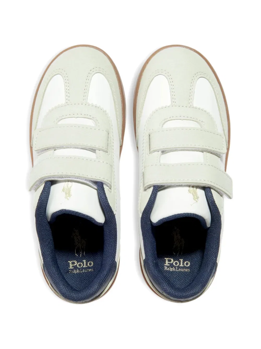 Кроссовки с логотипом на ремешке Polo Ralph Lauren Kids, белый — фото 3