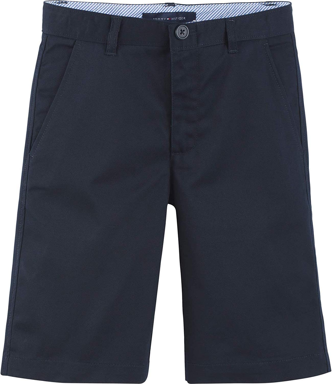 

Шорты Tommy Hilfiger Boys Flat Front из смеси твила, детская школьная форма, Navy