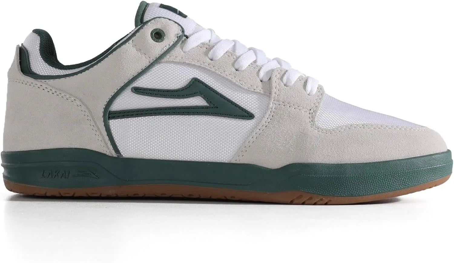 Мужские скейтбордистские кроссовки Lakai Cardiff - дышащие повседневные кроссовки, 2-White Suede Cordura Spruce