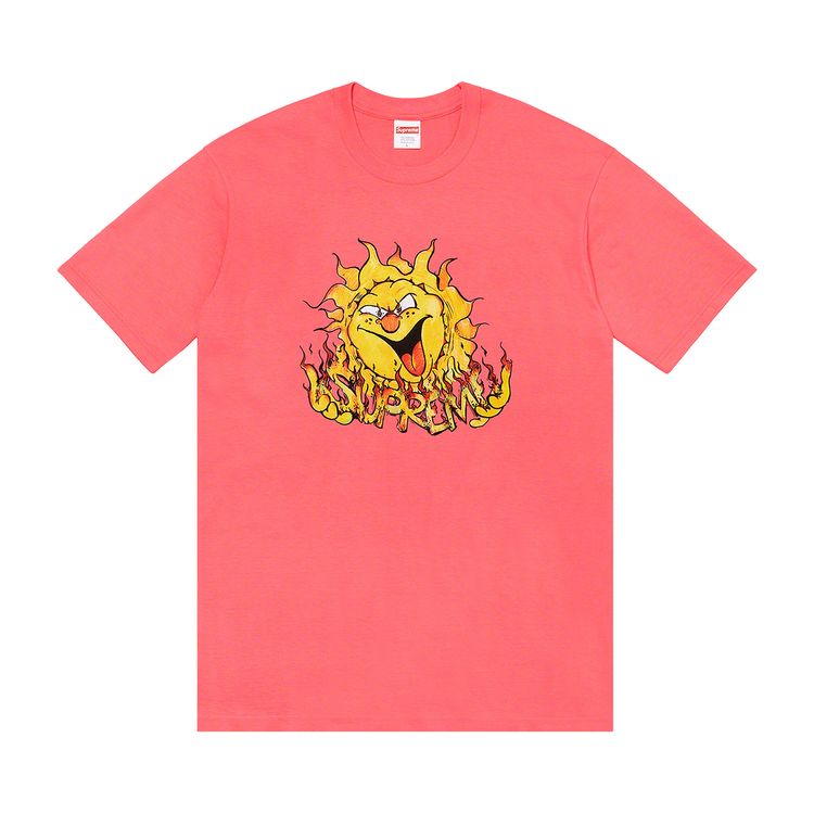 

Футболка Supreme Sun Tee Bright Coral, розовый