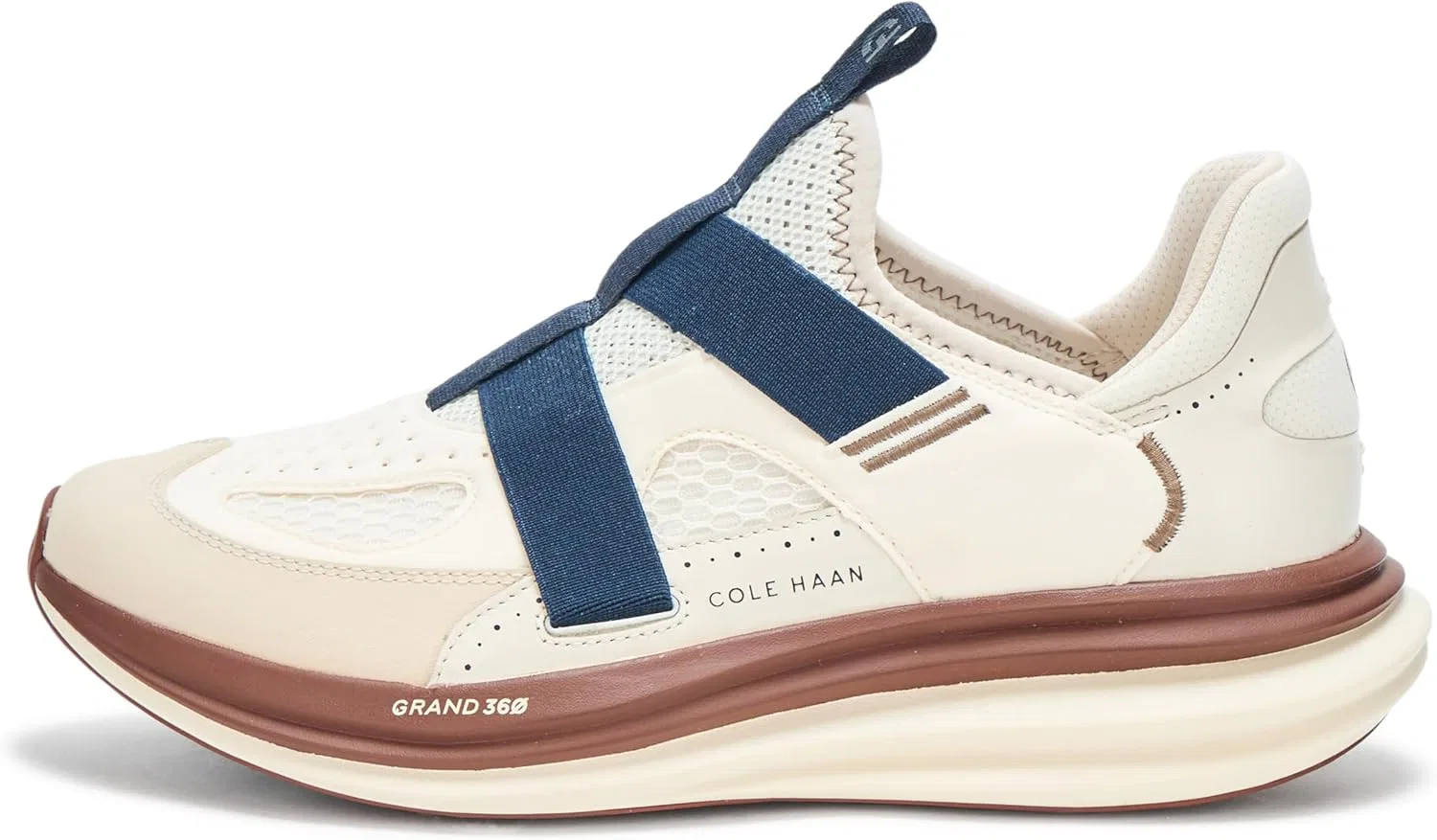 Мужские беговые кроссовки Cole Haan Original Grand Quadstar Monk Strap, Ivory Ancient Scroll Big Dipper Scotch — фото 2