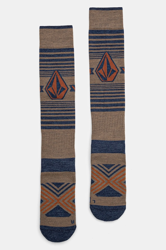 

Носки с добавлением шерсти Volcom, коричневый