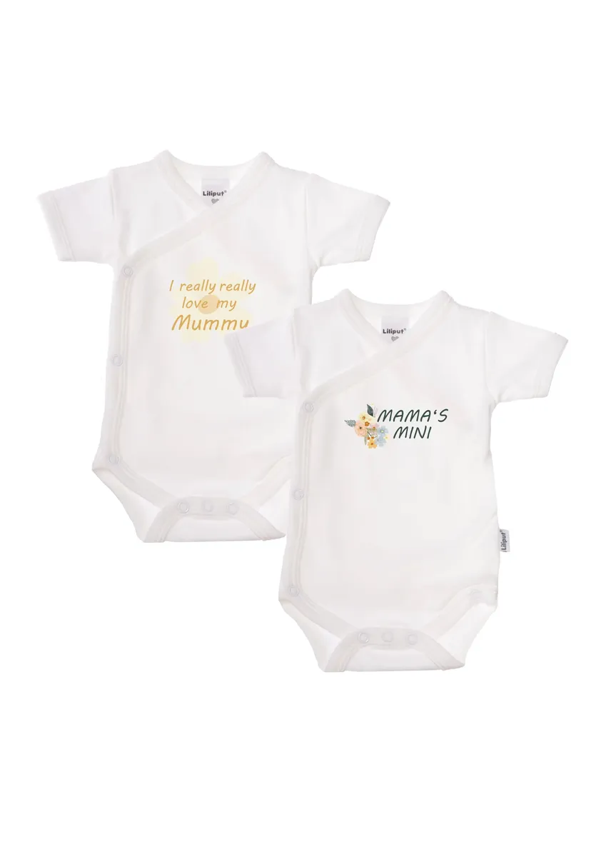 

Боди Liliput "Mama's Mini", с практичной планкой на кнопках, белый