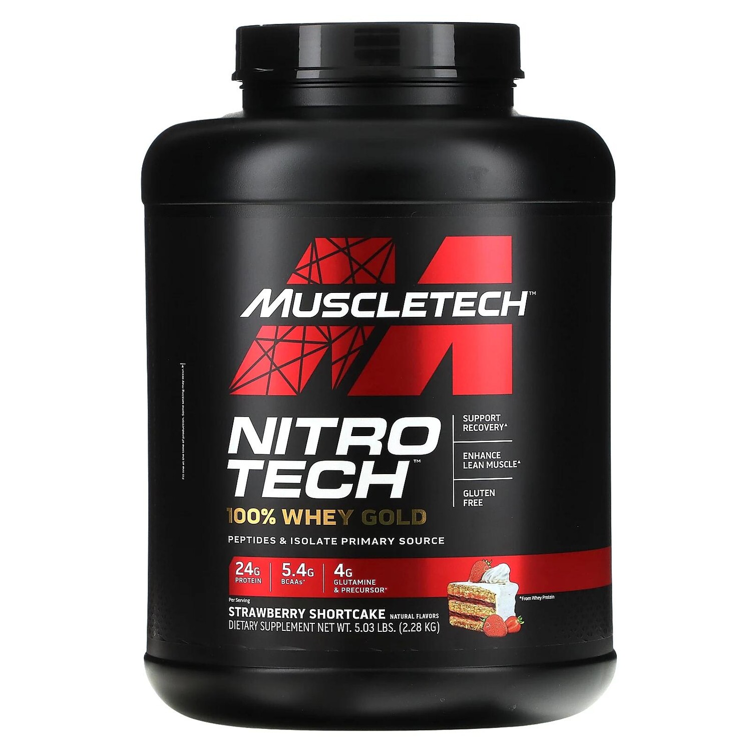 

Muscletech Nitro Tech 100% Whey Gold со вкусом клубники 2,51 кг (5,53 фунта)