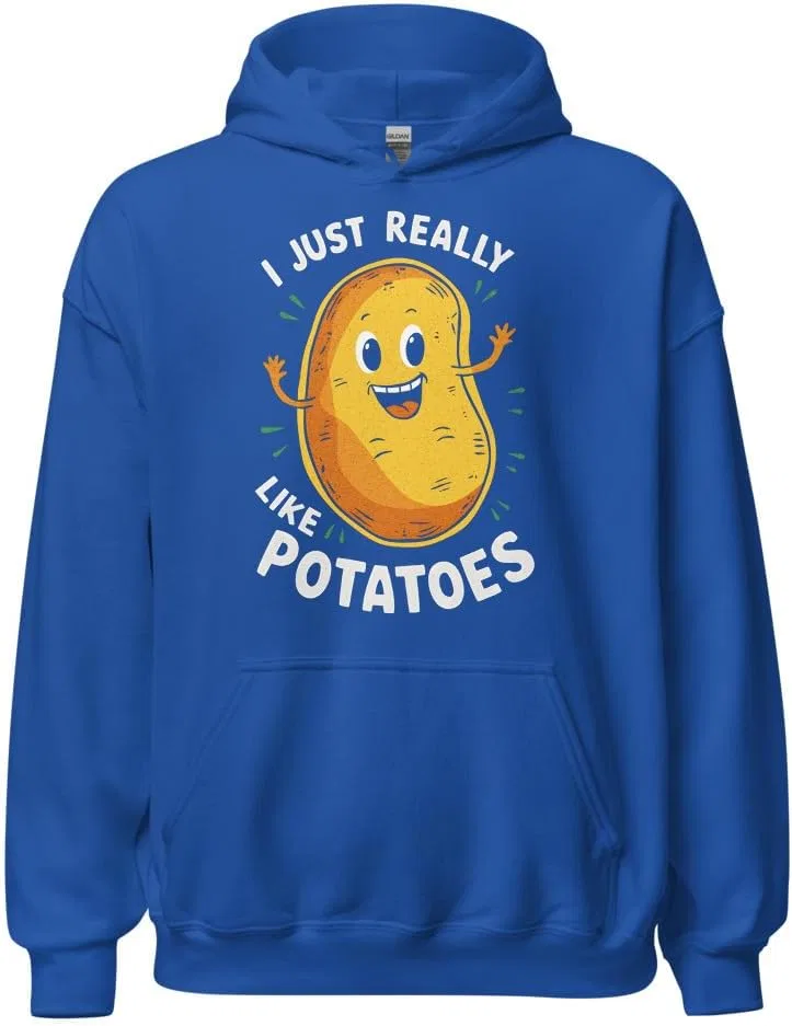Толстовка Unisex I Love Potatoes, I Just Really Like Potatoes Cute Potato Generic, Royal