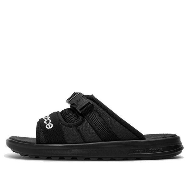 

Тапочки 330 slides 'black white' New Balance, черный