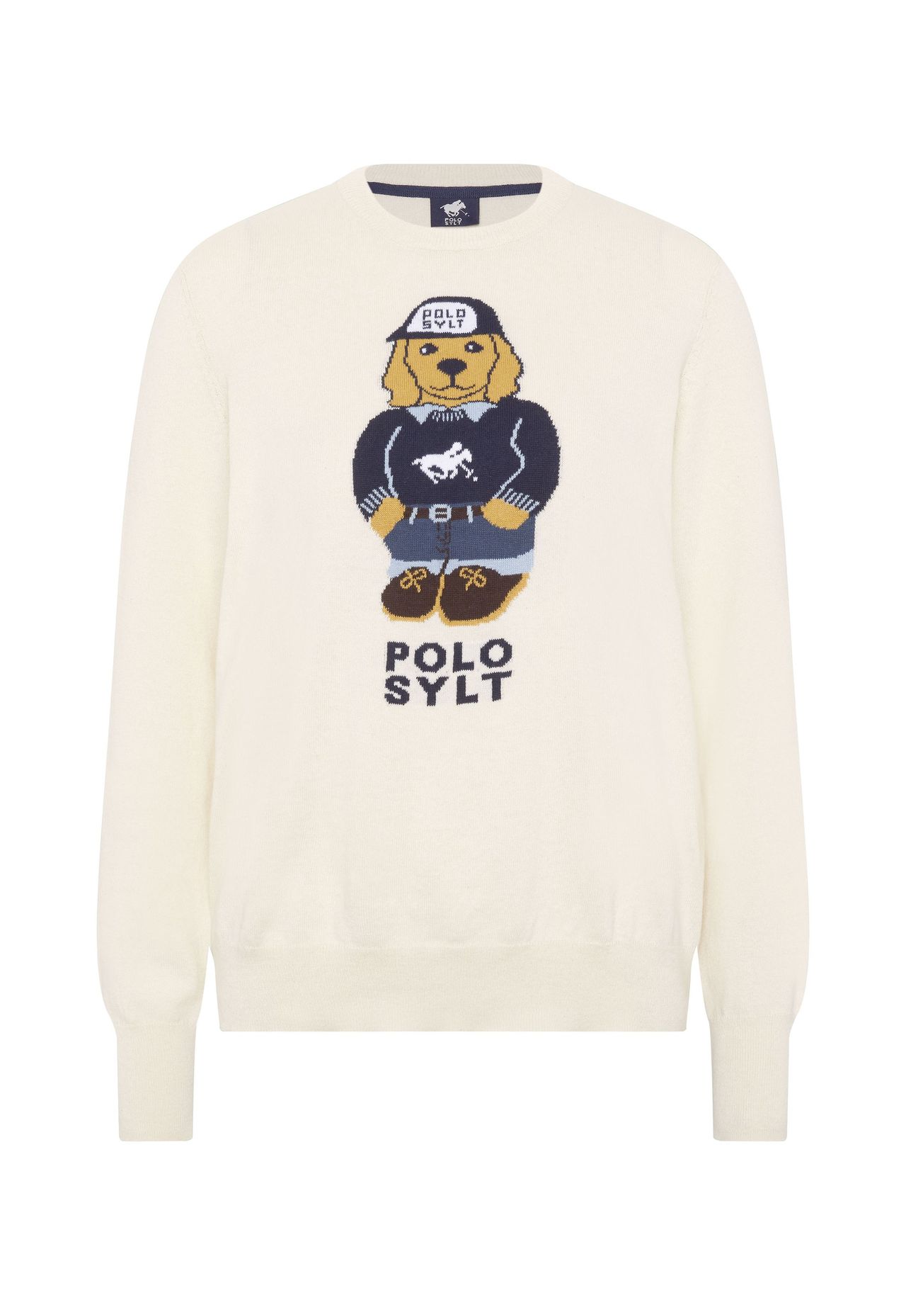 

Вязаный свитер с собачьим узором POLO SYLT, цвет 11-0701 Whisper White