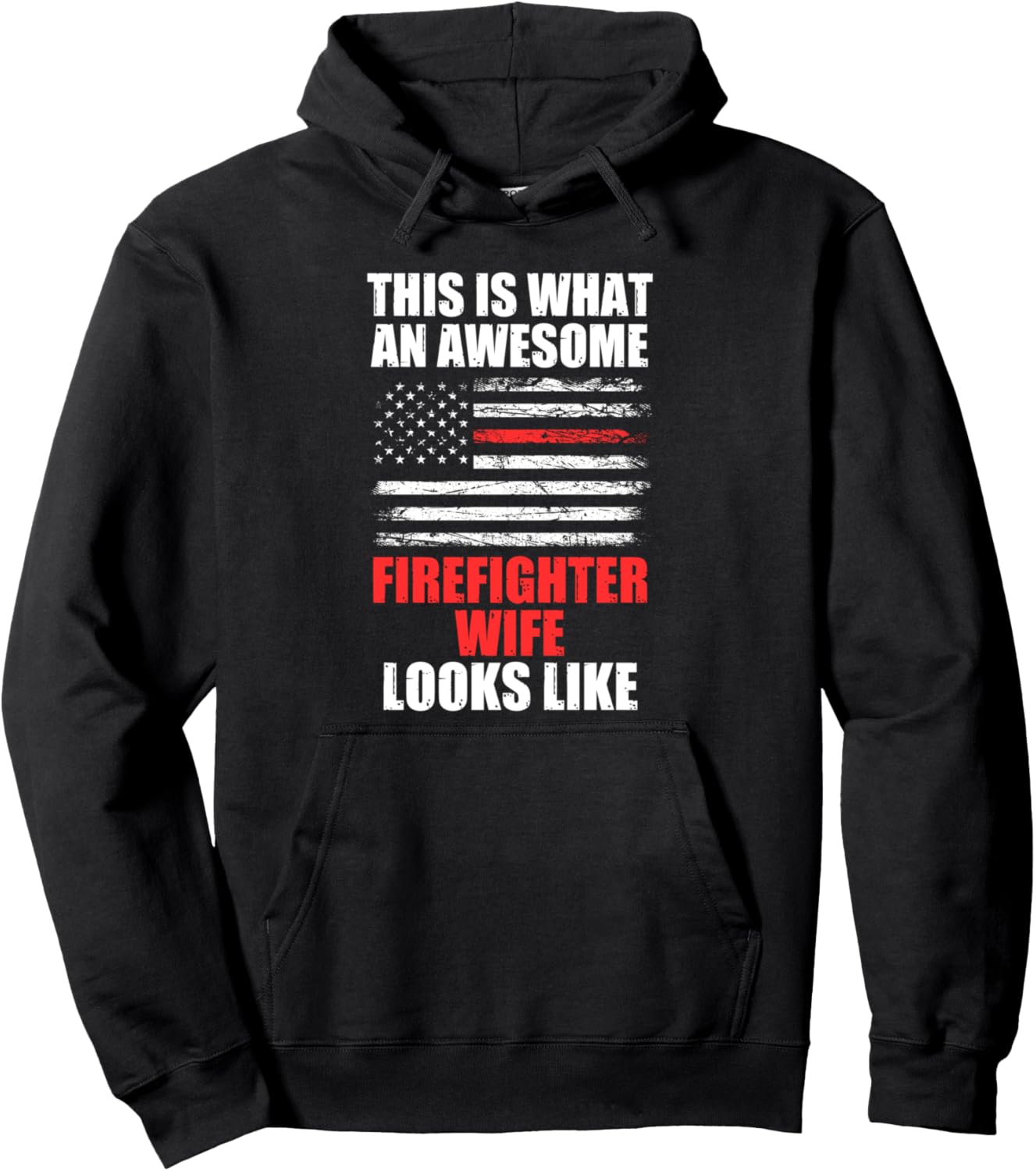 

Толстовка, Вот так выглядит жена пожарного, в толстовке с надписью 911 Department Hoodie 911 Department Gifts, черный