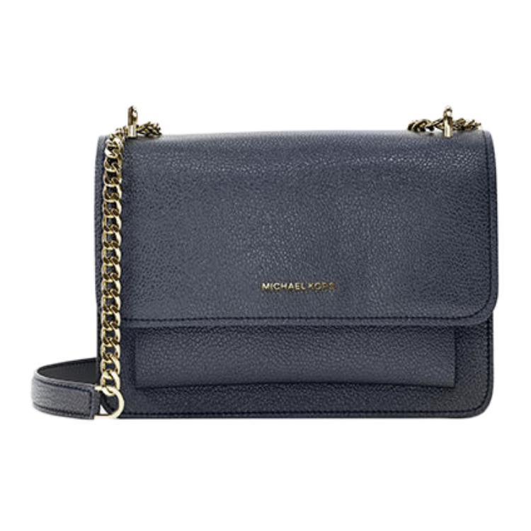 

MICHAEL KORS Личи зернистая кожаная поясная сумка маленького размера женская морская синяя