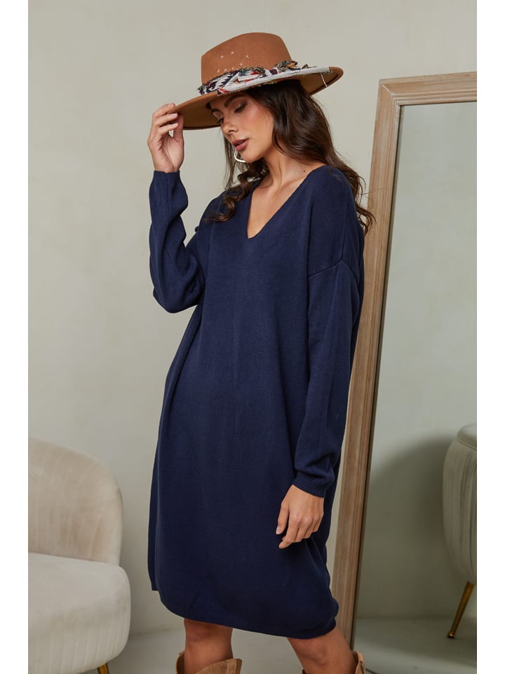 

Платье до колена Joséfine Strickkleid Ibrany, темно-синий