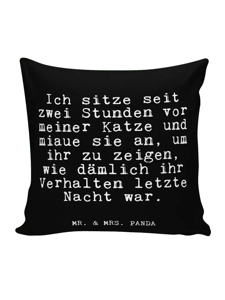 

Подушка Mr & Mrs Panda 40x40 Ich sitze seit zwei, черный