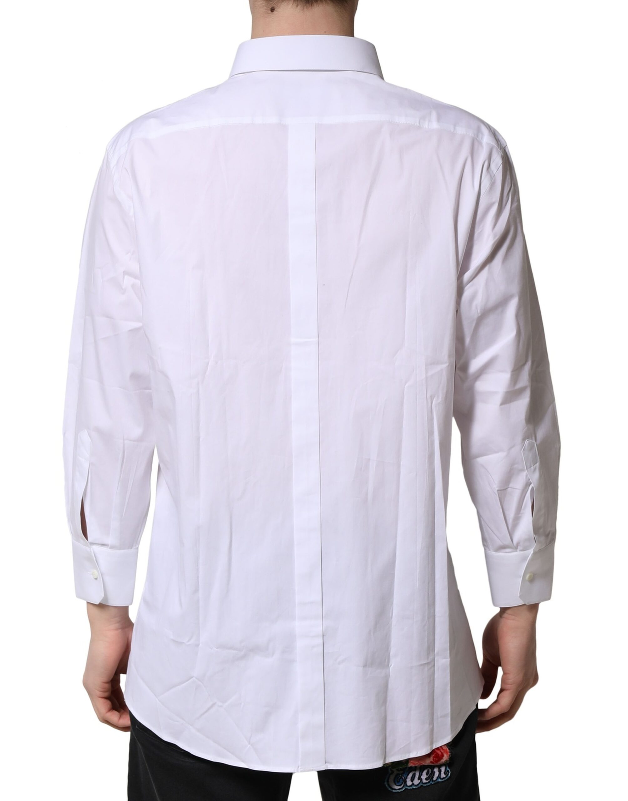 Белая рубашка с длинными рукавами, строгая рубашка Dolce & Gabbana, White — фото 3