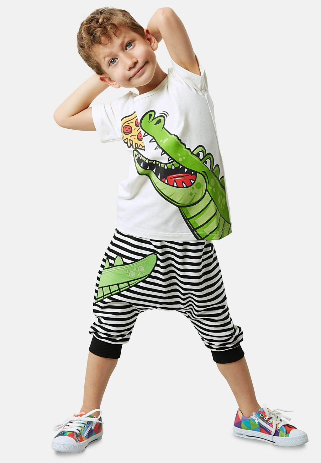 

Шорты PIZZA & CROCO Denokids, цвет weiß