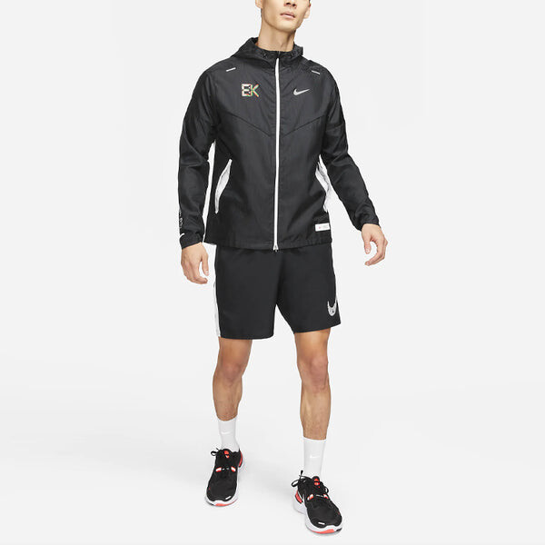 Куртка Nike Windrunner Eliud Kipchoge Running Casual Sports Hooded Jacket Black, черный — фото 3