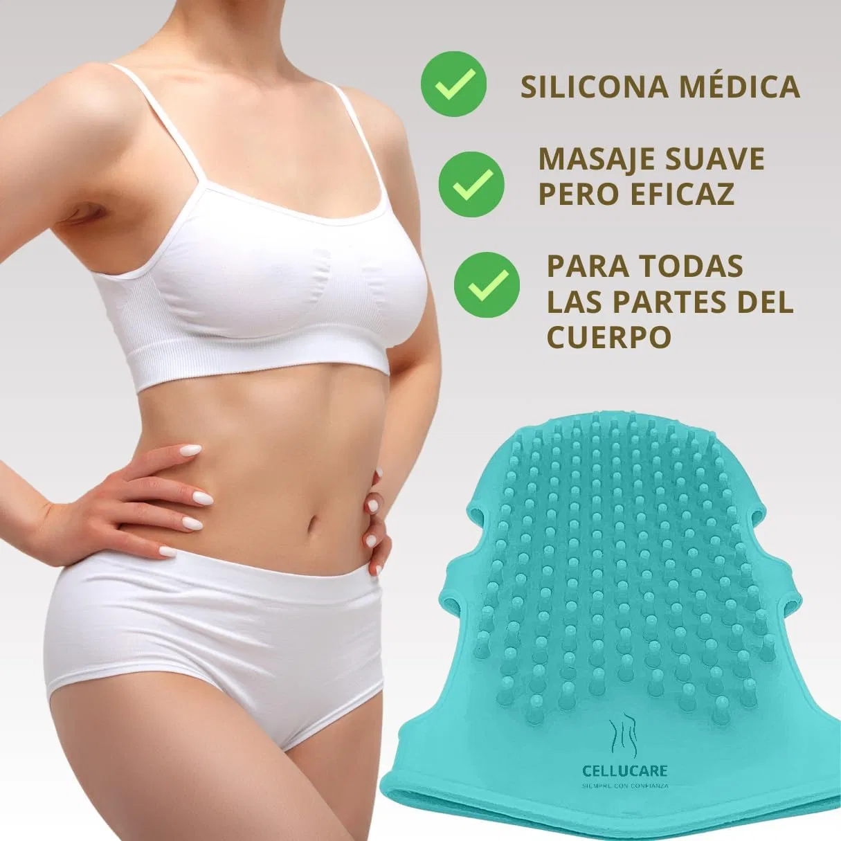 Антицеллюлитная массажная перчатка Ejoyous из силикона Cellucare, Blue — фото 4