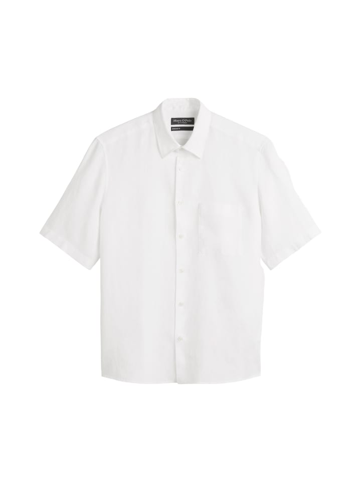 

Рубашка с короткими рукавами, обычного размера, белого цвета. Marc O'Polo
