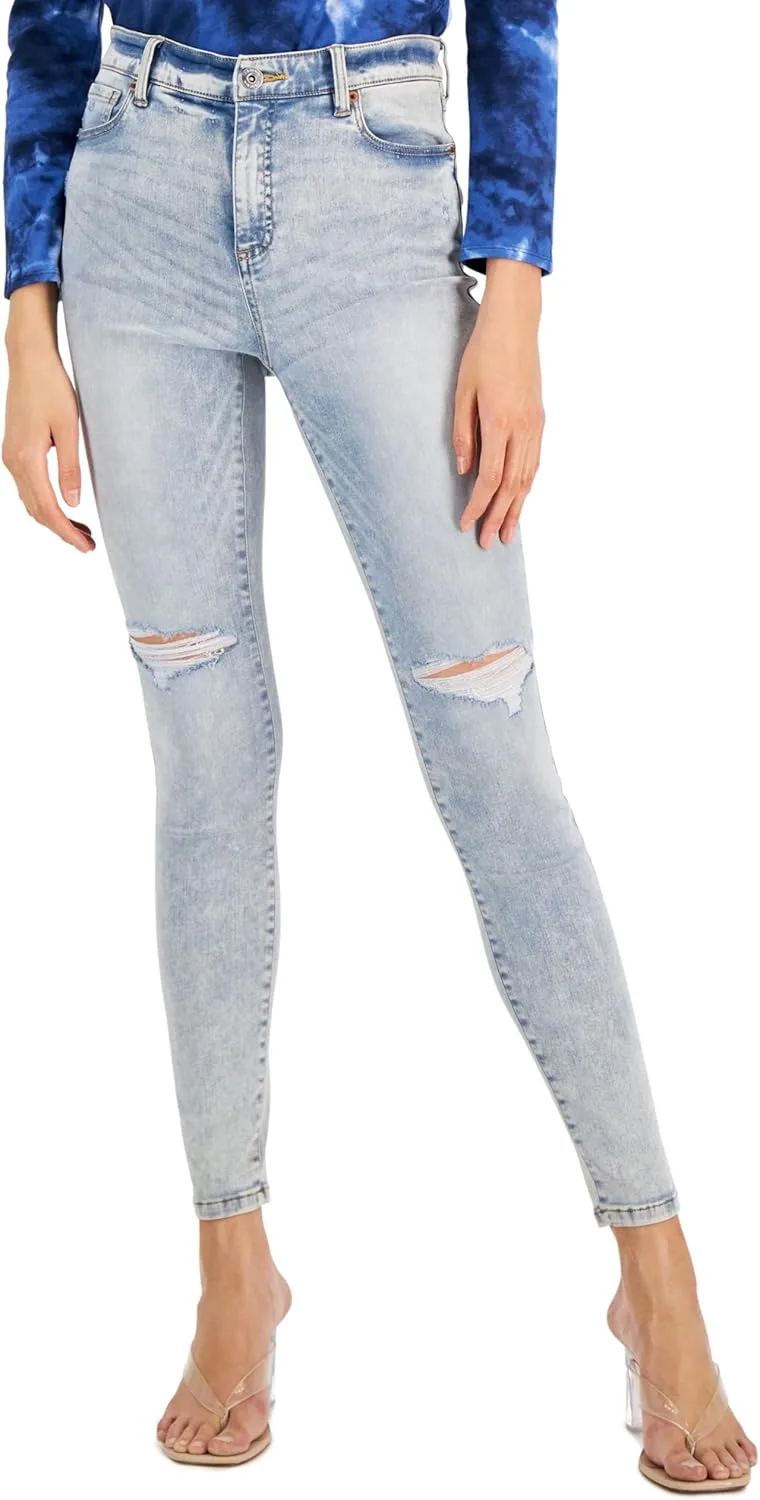 

International Concepts Petite High Rise Distressed Skinny Jeans