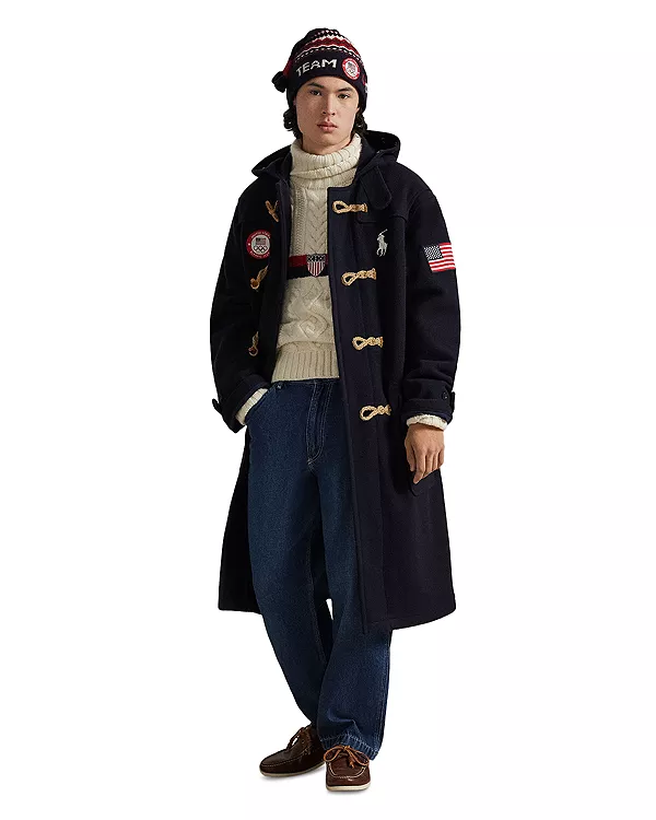 

Пальто с застежкой-пуговицей знаменосца сборной США Polo Ralph Lauren, синий