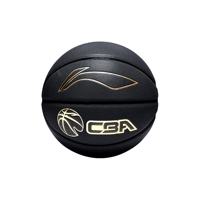 

LINING Баскетбольный мяч CBA Collection PU черный золотой размер 7 тренировочный