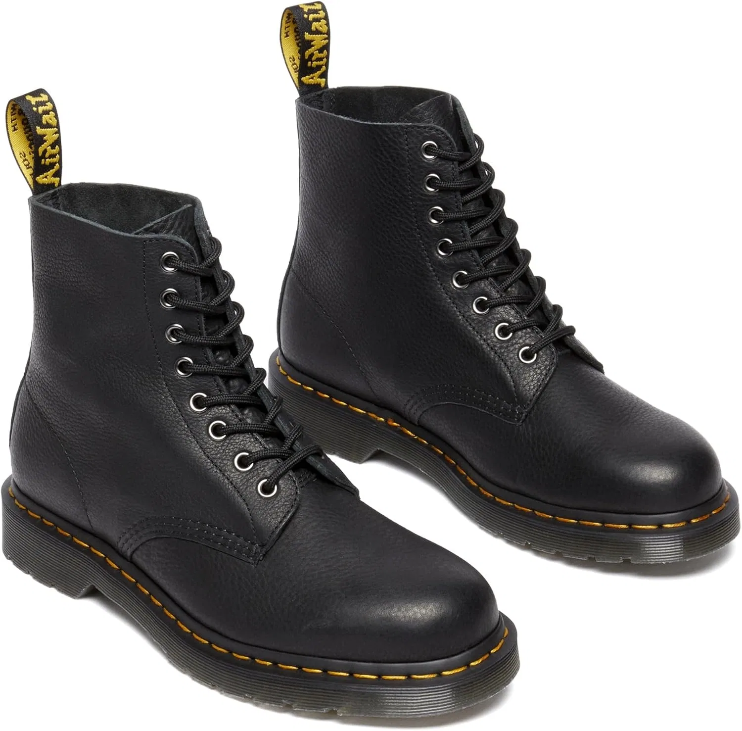 Ботинки Dr. Martens Men's 1460 с 8 люверсами, черные, лакированные, модель Lamp — фото 4
