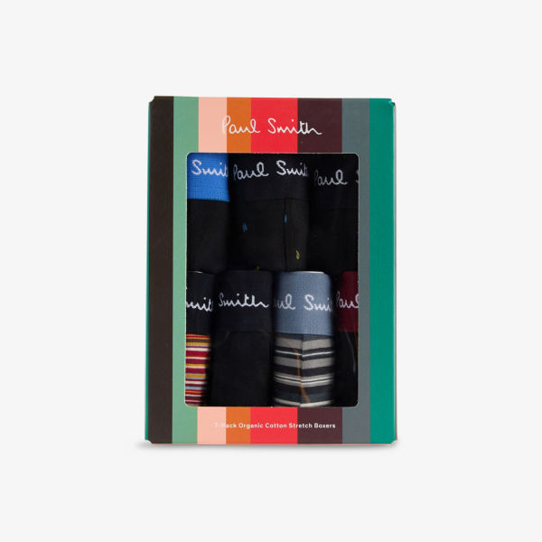 

Трусы Paul Smith из хлопкового джерси с логотипом бренда полосатые 7 шт, мультиколор