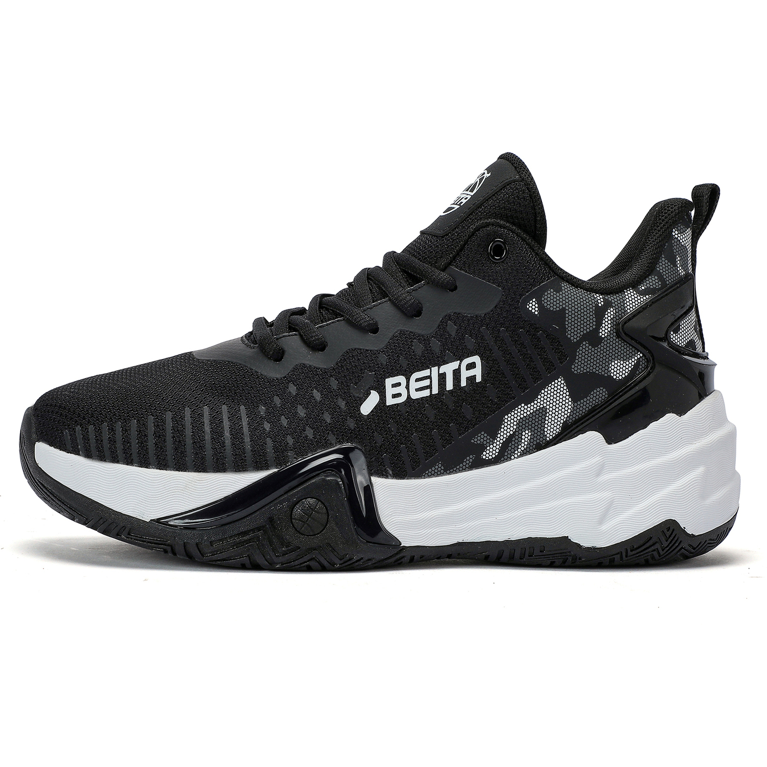 

Износостойкие нескользящие баскетбольные кроссовки Low Top для мужчин Beta, черный