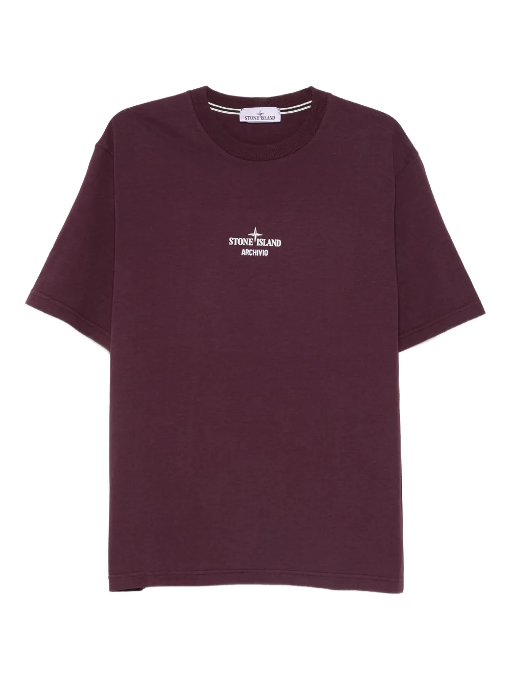

Футболка из хлопка с логотипом Stone Island, фиолетовый