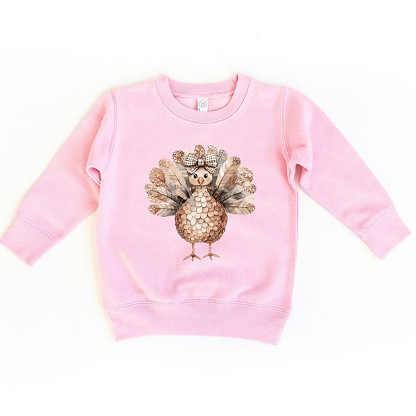 

Свитшот с принтом Sparkle Turkey для малышей The Juniper Shop, Pink