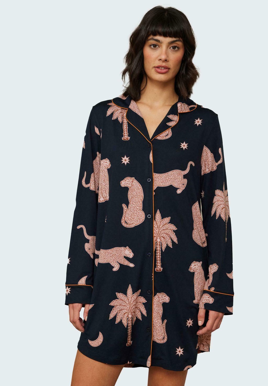 

Ночная рубашка MIDNIGHT LEOPARD PRINT Chelsea Peers, темно-синий