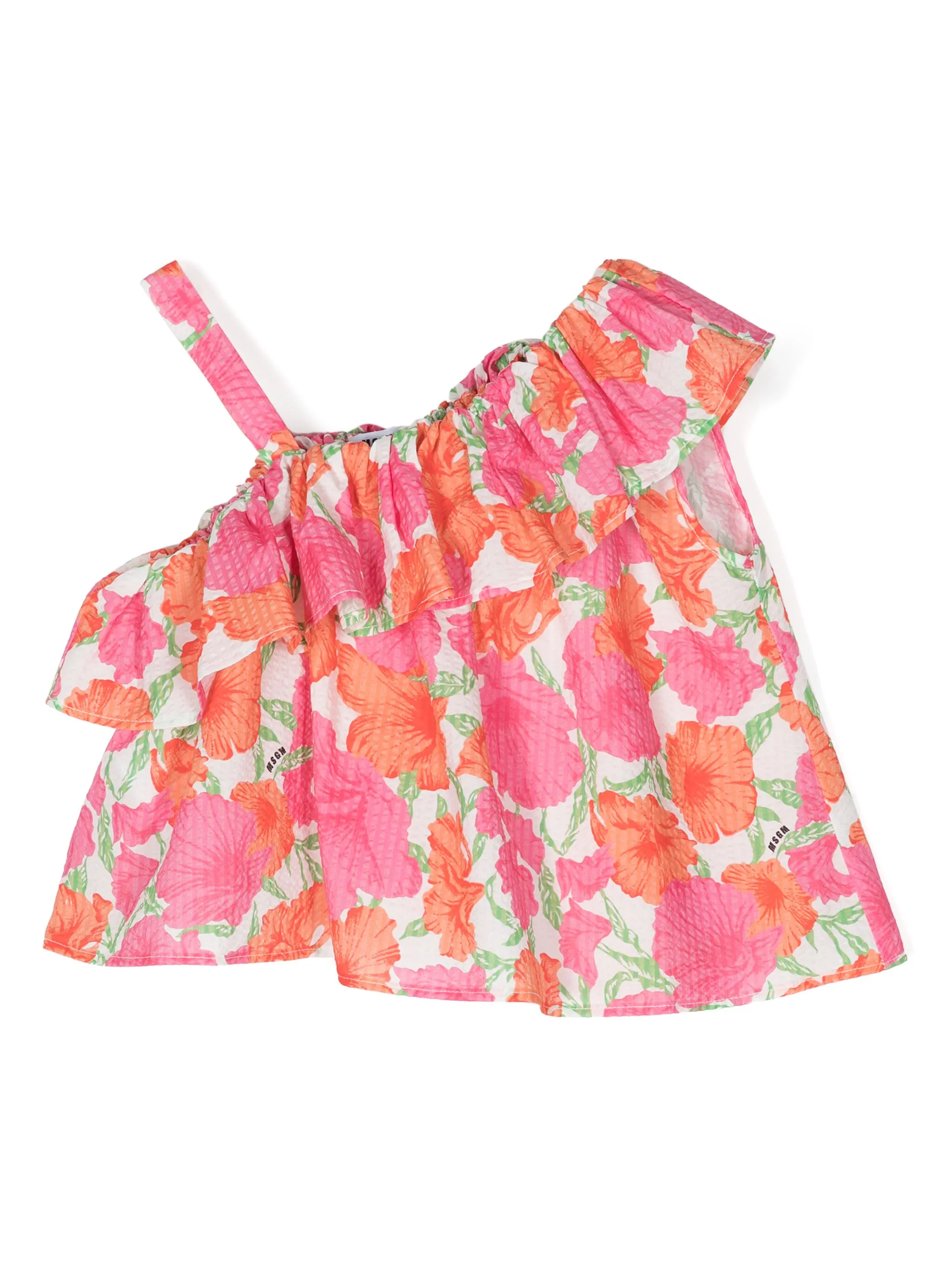 Блузка с цветочным принтом Msgm Kids, розовый