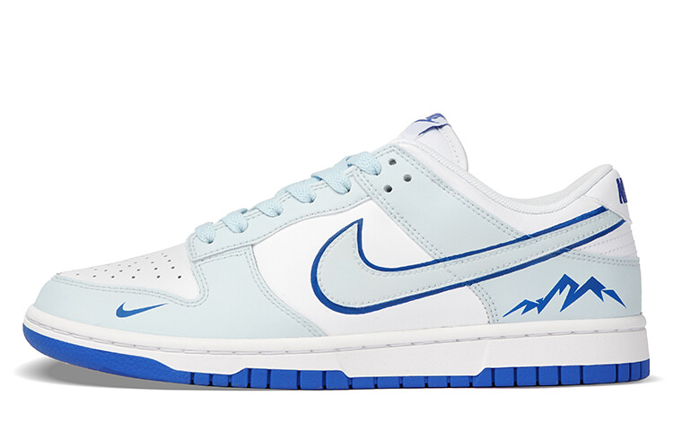 

Кроссовки Nike Dunk Skateboarding Shoes Men Low-top White/Royal Blue/Fern Green, синий/белый