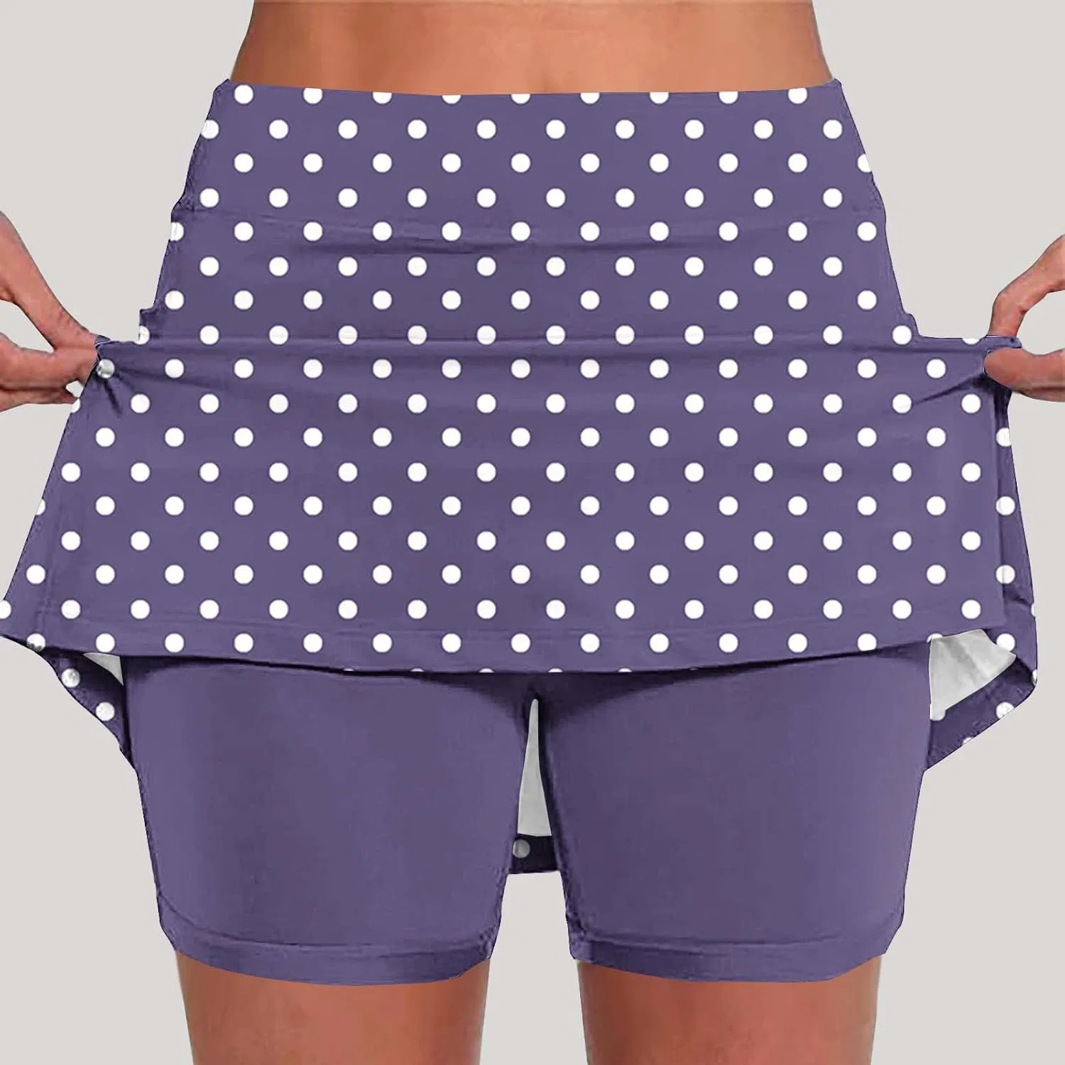 Спортивная юбка-шорты Active Skort, легкая стрейчевая, бренд Generic, цвет Purple — фото 2