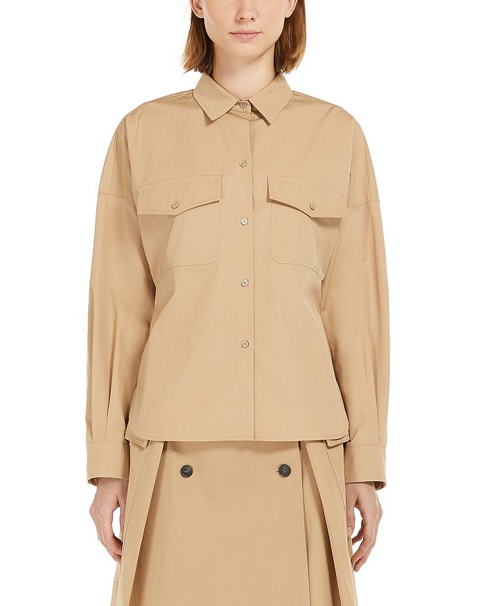 

Рубашка шкипера Weekend Max Mara, коричневый/бежевый