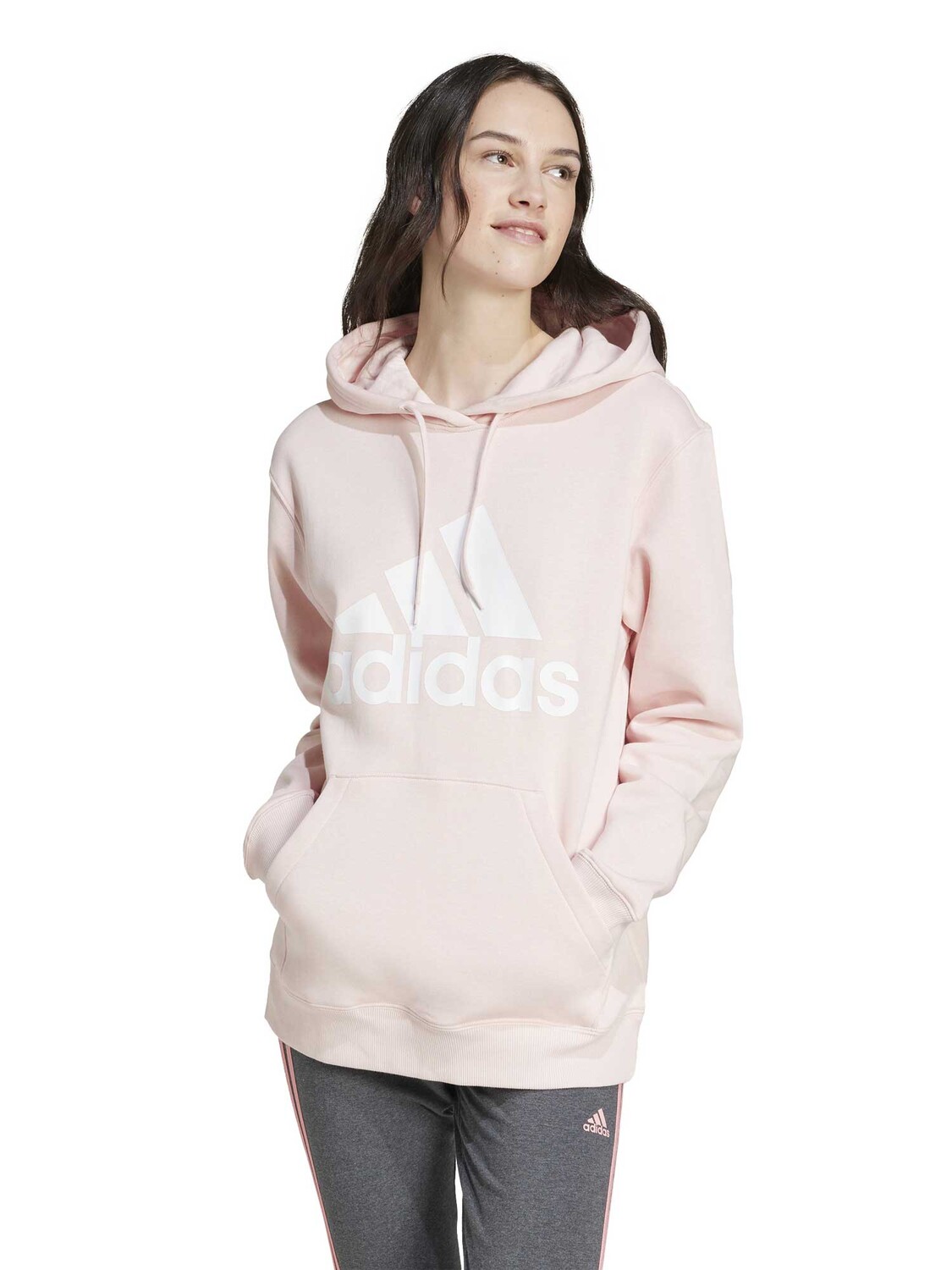 

Толстовка Adidas Sportswear Essentials Big Logo Regular Fleece Hoodie, бежевый