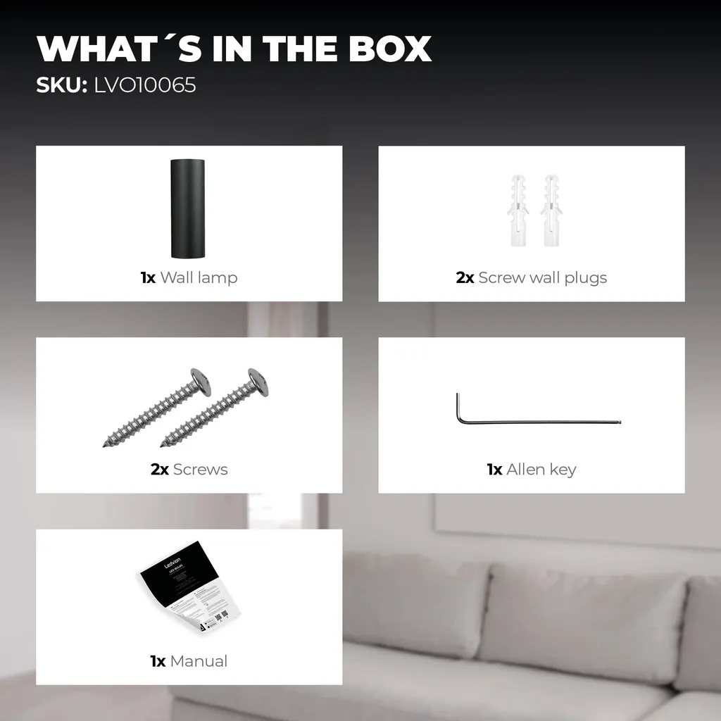 

Настенный светильник Ledvion, черный