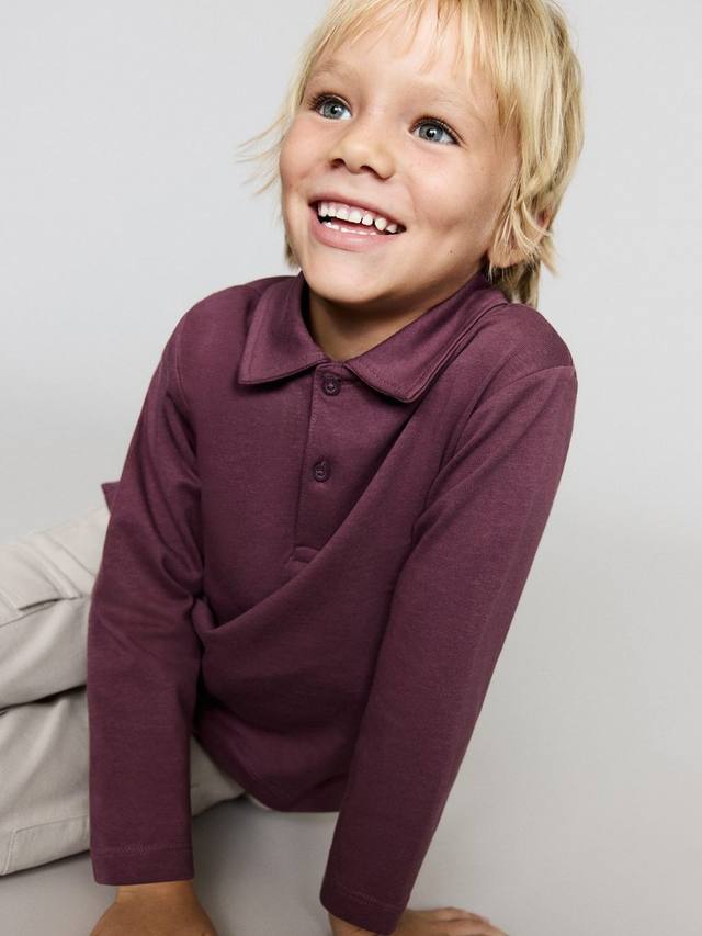 

Детская поло с длинным рукавом Bosco Mango, Pink