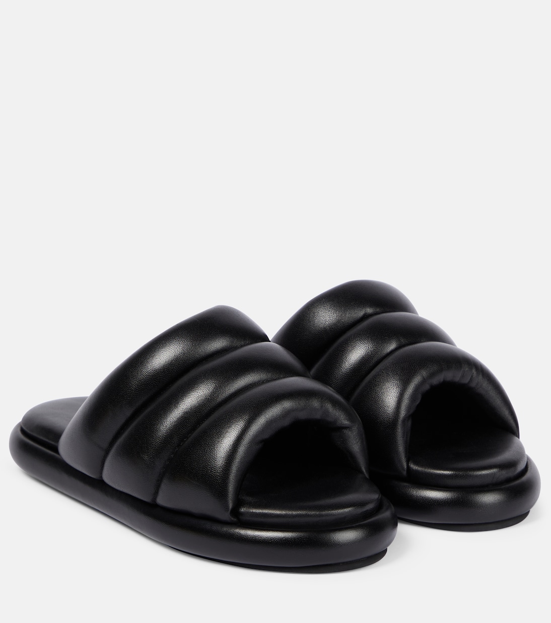 Мягкие кожаные шлепанцы Proenza Schouler, черный