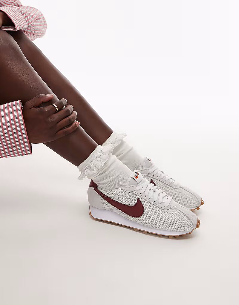 Кроссовки Nike LD-1000 белого и бордового цвета