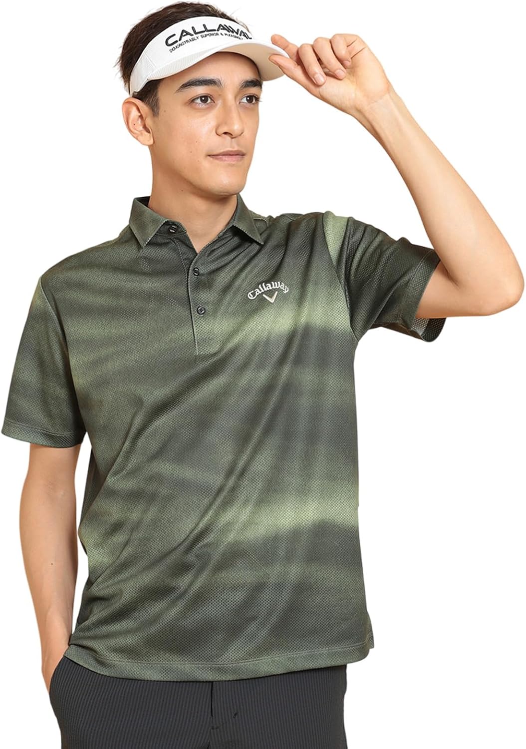 

Мужская поло-рубашка Callaway C25134117 с коротким рукавом (влагоотводящая, быстросохнущая, текстурированная сетка) / для гольфа, хаки